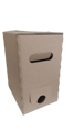 Box -  kartón 5l, hnedý - 1ks, rohový a spodný otvor