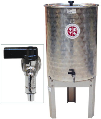 Filtračná pivovarnícka kanvica SS 55 l + výčapný kohútik + perforovaný filter 1,5 mm 