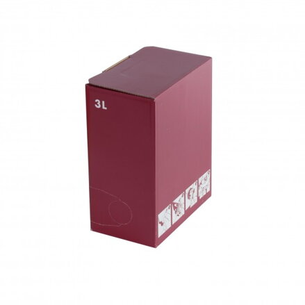 Box - kartón 3l, vínovočervený - 1ks