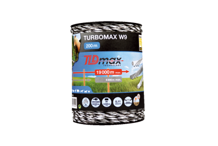 Vodivé lanko TURBOMAX W9 TLD- 1000 m