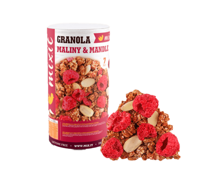 Granola z pece - Maliny a mandle - 440 g