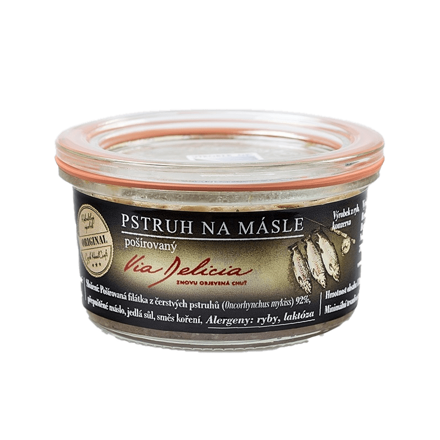 Pstruh na masle, pošírovaný - 130 g