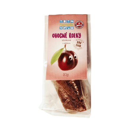 Slivkovo jablkové sušené rolky - 20 g