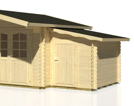 Krytý prístrešok k drevenému domčeku 3,1 m²
