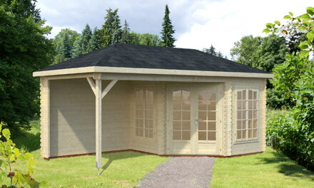 Drevený altánok Melanie 6,8+8,3 m²