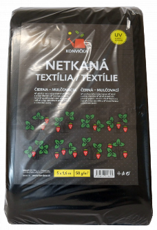 Netkaná textília čierna 1.6x5m