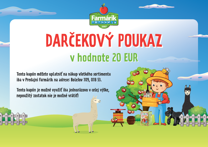 Darčekový poukaz 20 EUR